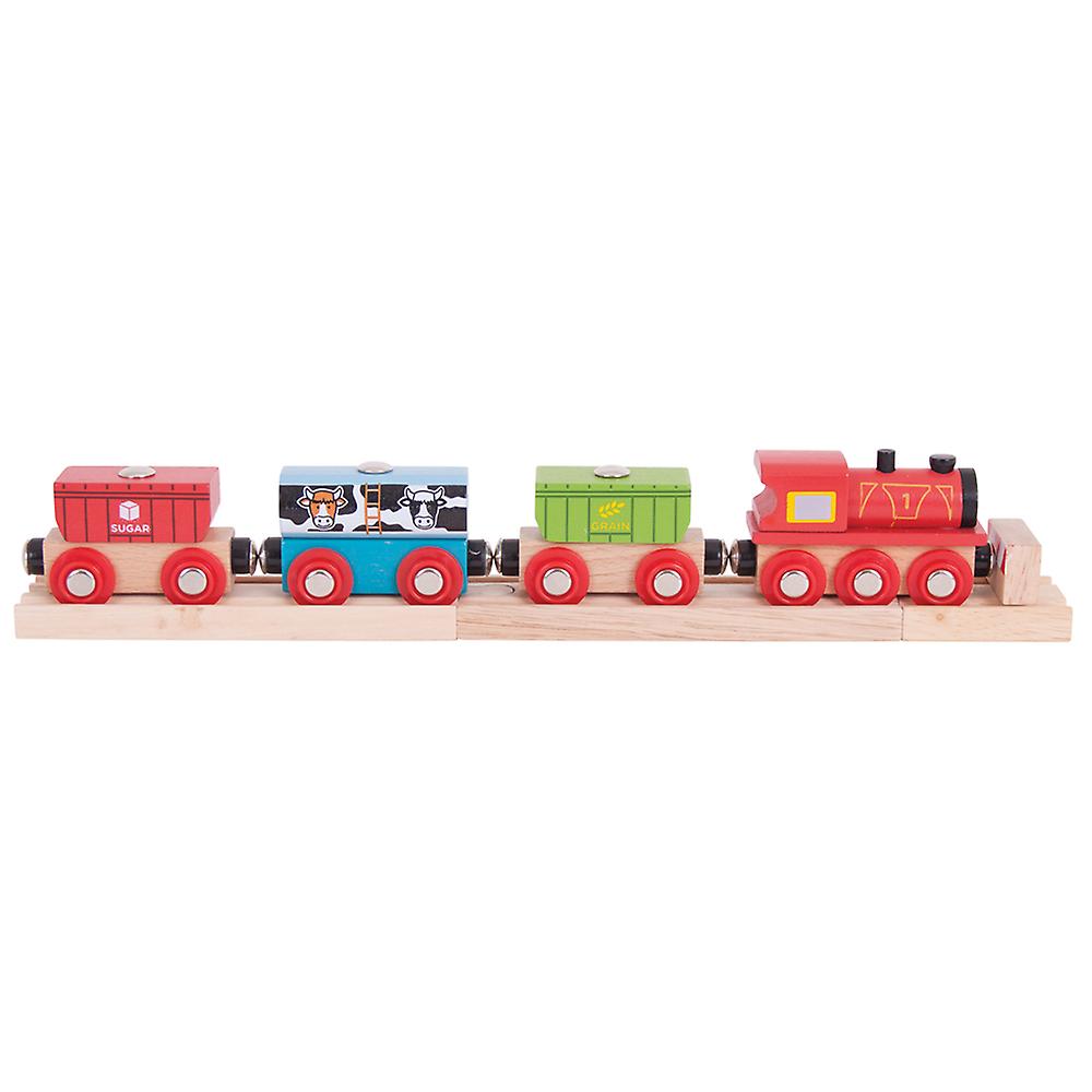 Venta Internacional - Cereal Bigjigs Rail De Train Carriages Con Grúa Magnética Para Más De 3 Años