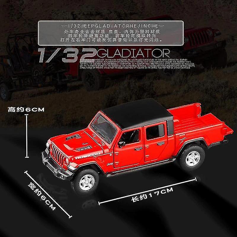 Foto 3 pulgar | Venta Internacional - Modelo De Coche Fundido A Presión Jeep Gladiator A Escala 1/32 Con Sonido Y Luz