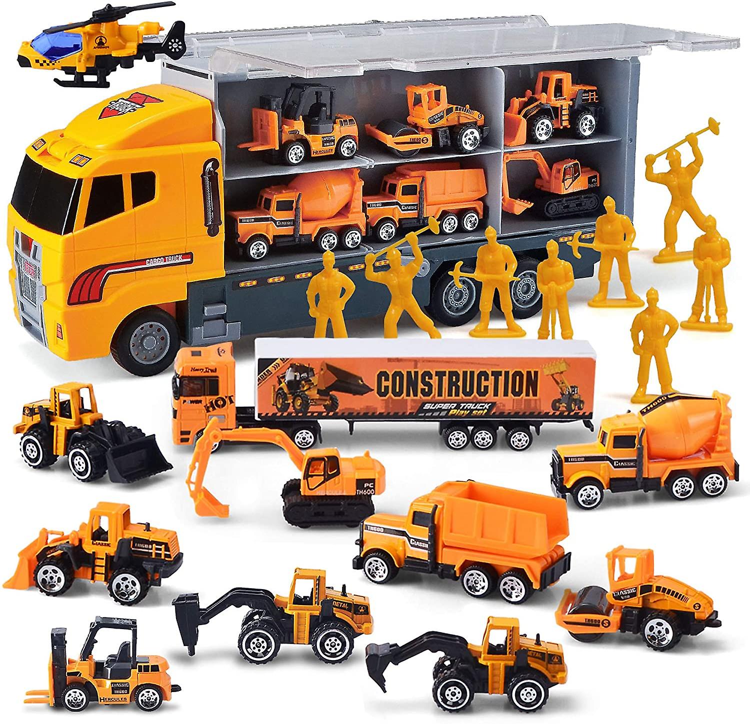 Foto 2 pulgar | Venta Internacional - Juego De Juguetes Para Camiones De Construcción 11 En 1 Fundidos A Presión Con Camión Transpor