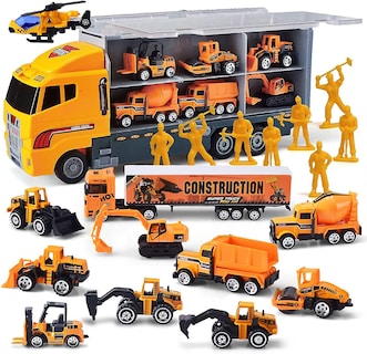 Foto 1 | Venta Internacional - Juego De Juguetes Para Camiones De Construcción 11 En 1 Fundidos A Presión Con Camión Transpor