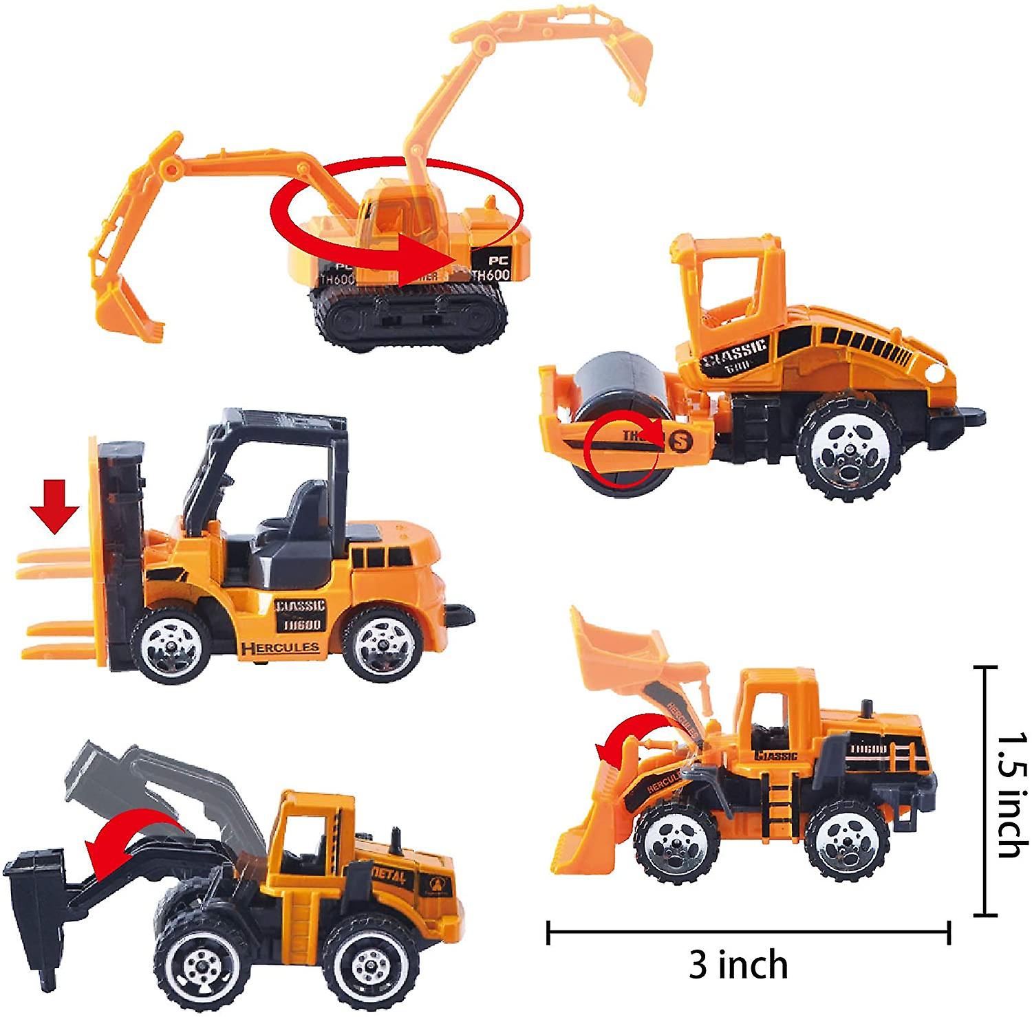 Foto 6 pulgar | Venta Internacional - Juego De Juguetes Para Camiones De Construcción 11 En 1 Fundidos A Presión Con Camión Transpor