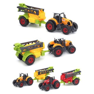 Foto 1 | Venta Internacional - Mini Tractor Agrícola De Juguete Farfi Fundido A Presión Con Carro, Juego De 6