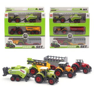 Foto 2 | Venta Internacional - Mini Tractor Agrícola De Juguete Farfi Fundido A Presión Con Carro, Juego De 6