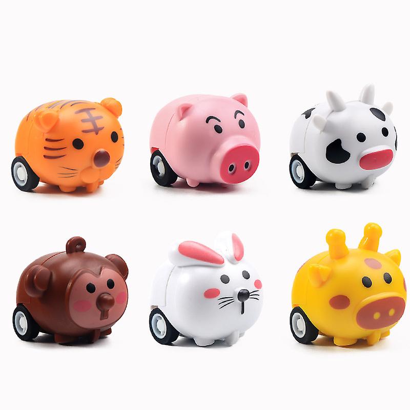 Venta Internacional - Toy Pull Back Car Tiger, 5 Unidades, Bonitos Animales Inercia Para Niños