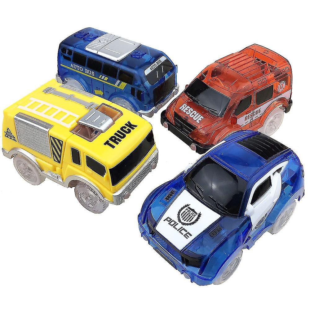 Venta Internacional - Toy Track Car, 4 Unidades, Brillando Con Luces Led Para Niños Mayores De 3 Años