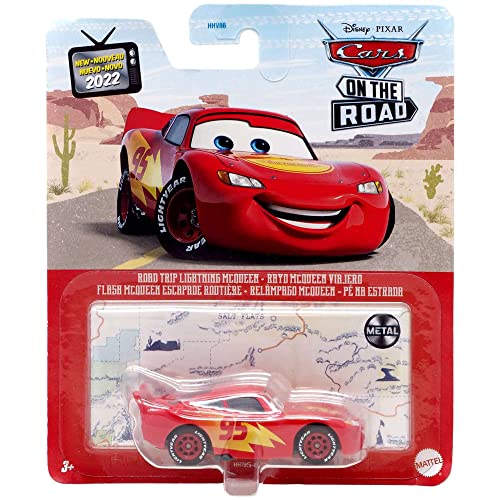 Venta Internacional - Vehículo Fundido A Presión Pixar Cars Road Trip Lightning Mcqueen 1:55