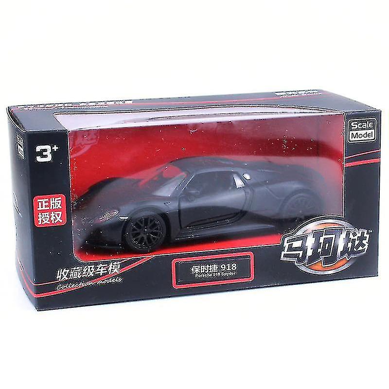 Foto 4 pulgar | Venta Internacional - Coche Fundido A Presión Porsche 918 A Escala 1:36 De Metal Con Cierre Retráctil Negro