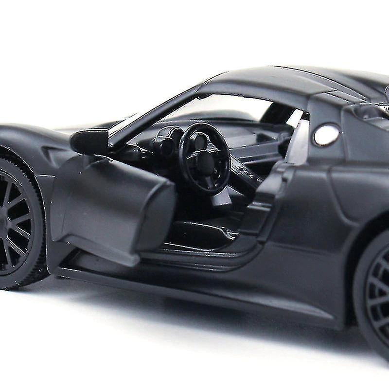 Foto 6 pulgar | Venta Internacional - Coche Fundido A Presión Porsche 918 A Escala 1:36 De Metal Con Cierre Retráctil Negro