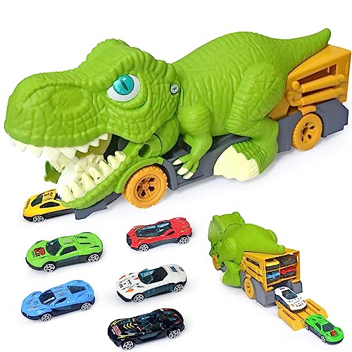 Foto 2 pulgar | Venta Internacional - Portacamiones De Transporte De Juguetes Con Dinosaurio Para Niños De 3 A 7 Años