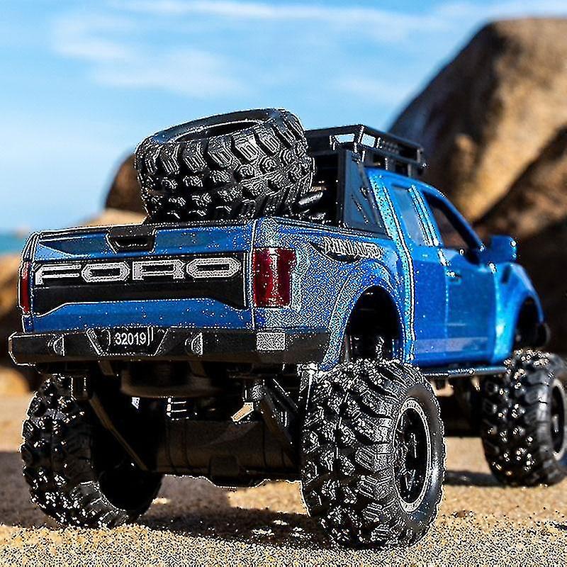 Foto 5 pulgar | Venta Internacional - Coche Fundido A Presión Modelo 1:32 Ford Raptor F150 Big Wheel Alloy