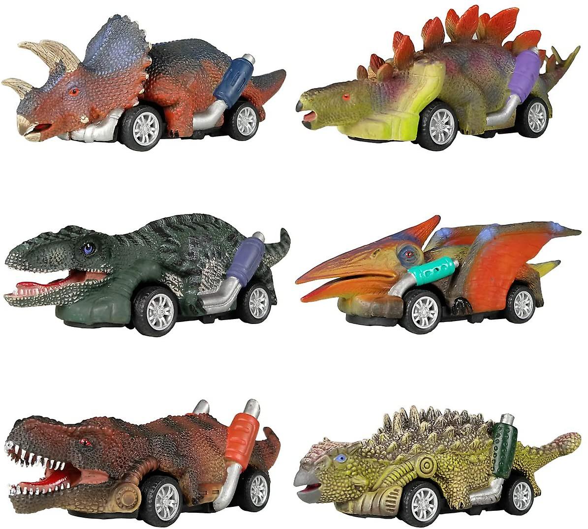 Venta Internacional - Juego De 6 Coches Retráctil Con Forma De Dinosaurio Para Niños De 3 Años