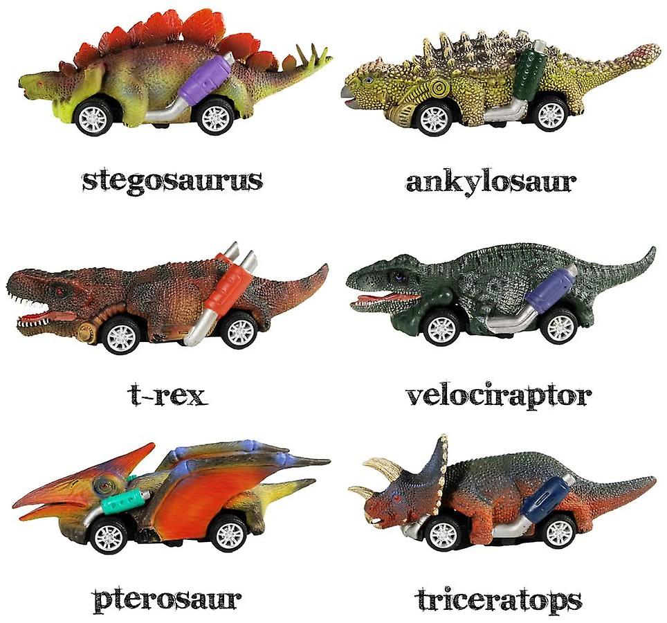 Foto 3 pulgar | Venta Internacional - Juego De 6 Coches Retráctil Con Forma De Dinosaurio Para Niños De 3 Años
