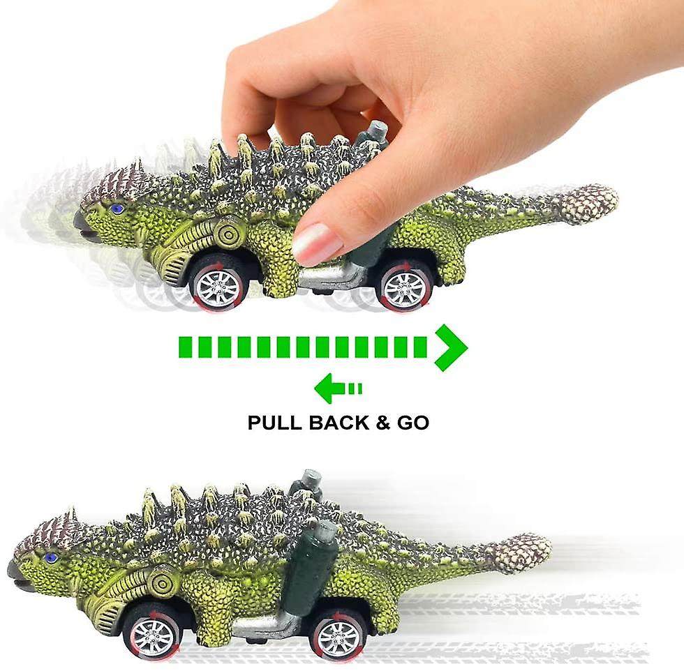 Foto 4 pulgar | Venta Internacional - Juego De 6 Coches Retráctil Con Forma De Dinosaurio Para Niños De 3 Años