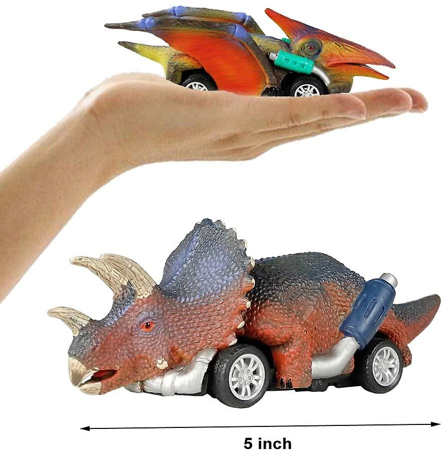 Foto 5 pulgar | Venta Internacional - Juego De 6 Coches Retráctil Con Forma De Dinosaurio Para Niños De 3 Años