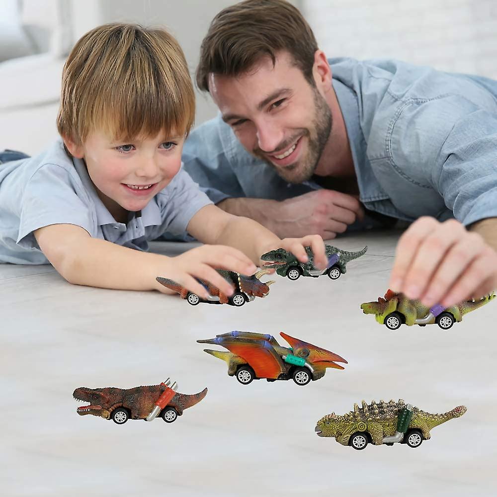 Foto 6 pulgar | Venta Internacional - Juego De 6 Coches Retráctil Con Forma De Dinosaurio Para Niños De 3 Años