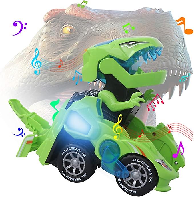 Foto 3 pulgar | Venta Internacional - Coche De Dinosaurio Toy Transformers Con Led Para Niños De 3 A 6 Años