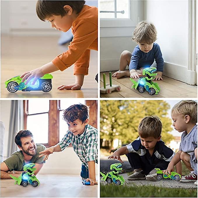 Foto 6 pulgar | Venta Internacional - Coche De Dinosaurio Toy Transformers Con Led Para Niños De 3 A 6 Años