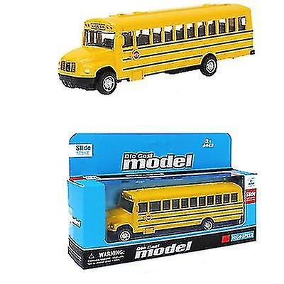 Venta Internacional - Mini Coche De Simulación De Autobús Escolar De Aleación Retráctil