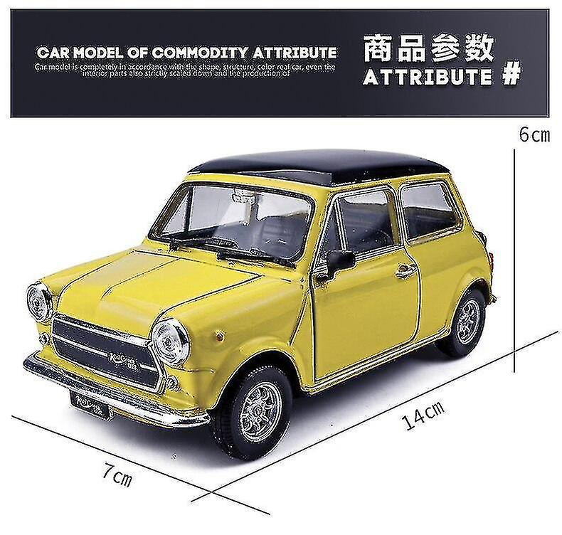 Foto 5 | Venta Internacional - Modelo De Coche Mini Cooper 1300, Juguete Decorativo De Aleación A Escala 1:24