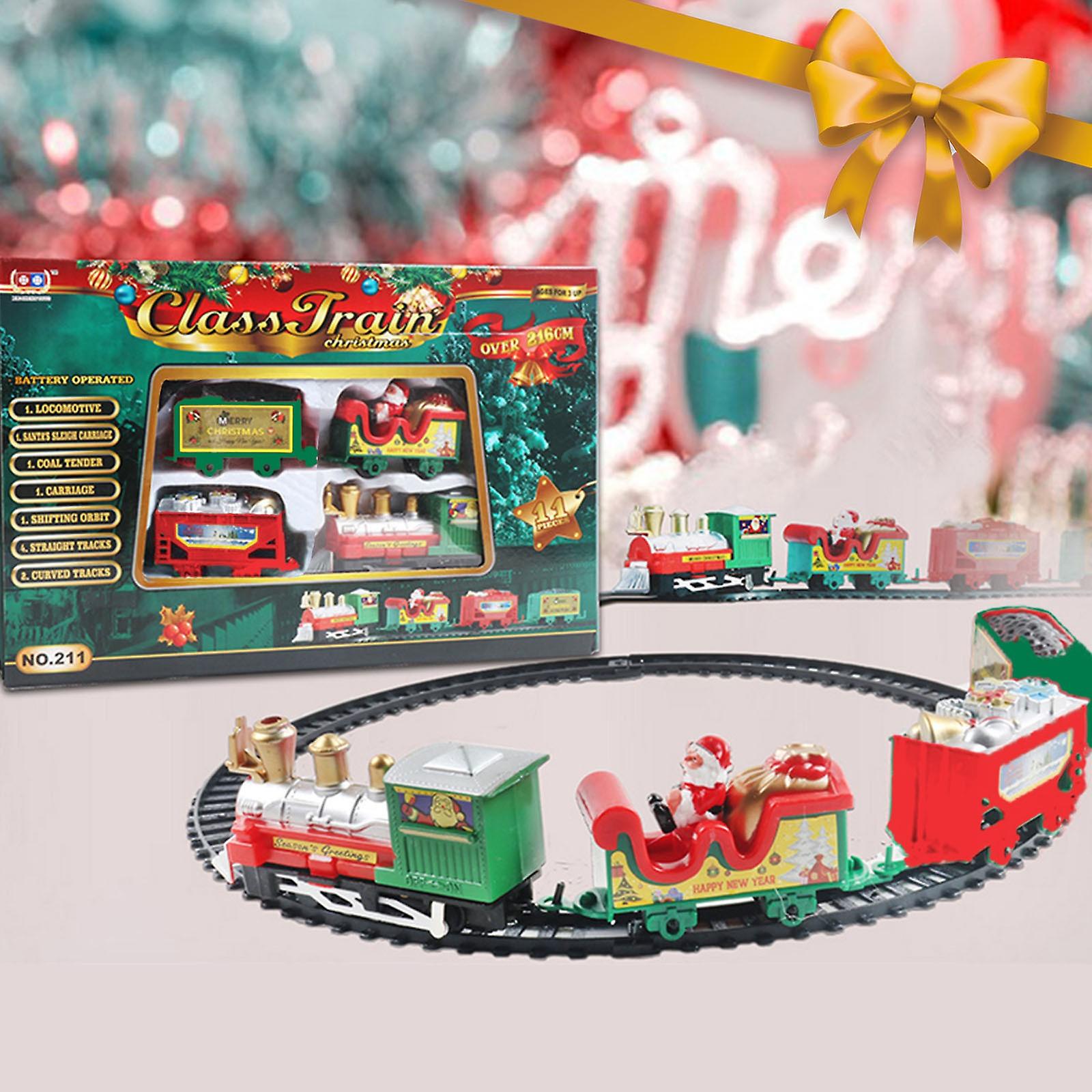 Venta Internacional - Juego De Tren De Juguete, Juego De Tren Navideño, Vías Férreas, Batería Abierta