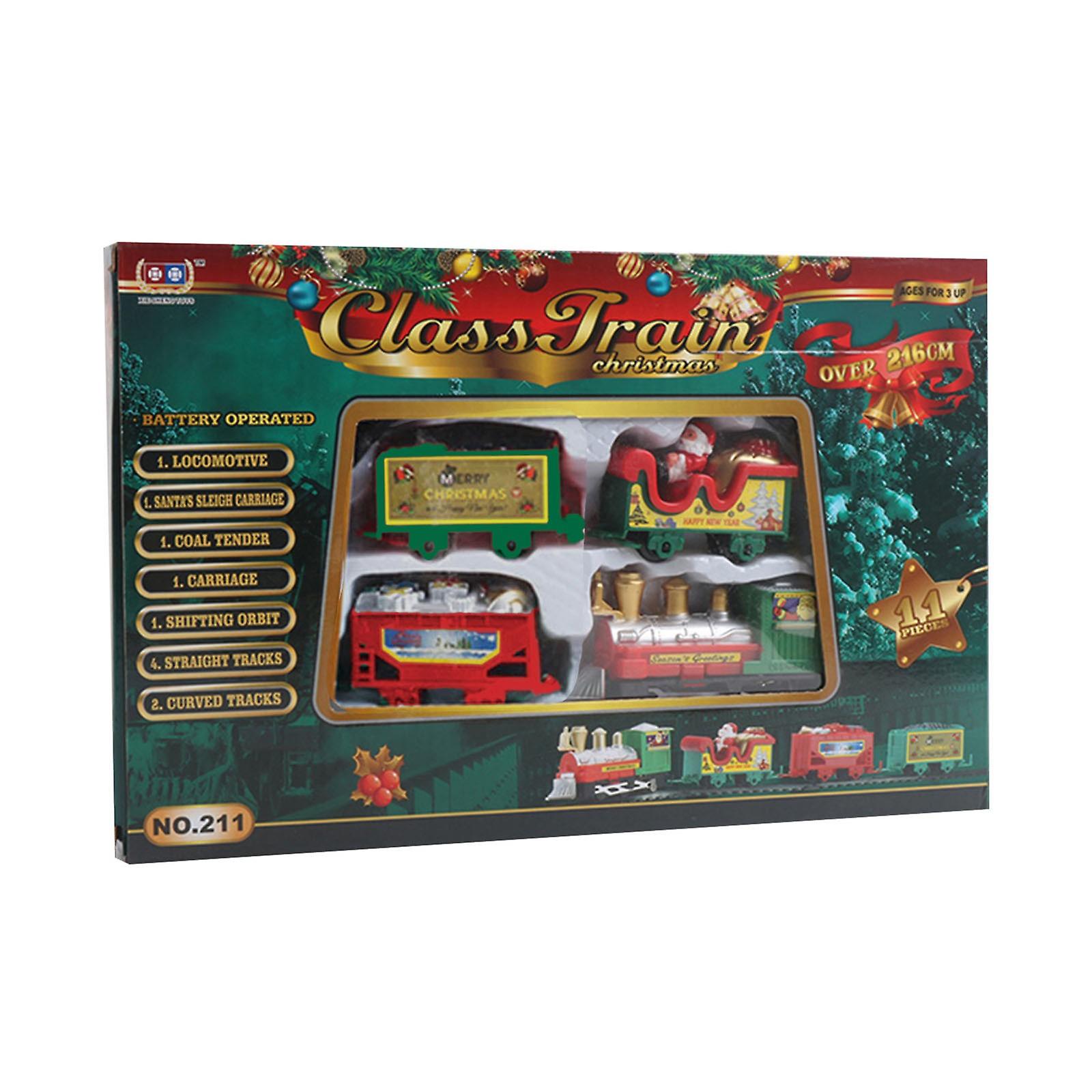 Foto 3 pulgar | Venta Internacional - Juego De Tren De Juguete, Juego De Tren Navideño, Vías Férreas, Batería Abierta