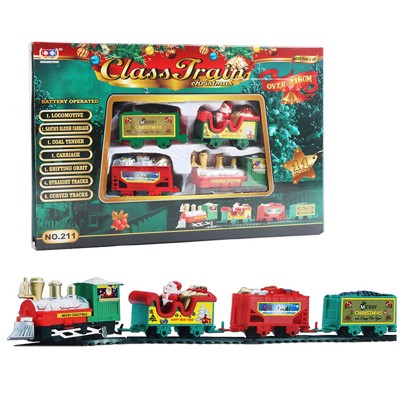 Foto 6 pulgar | Venta Internacional - Juego De Tren De Juguete, Juego De Tren Navideño, Vías Férreas, Batería Abierta
