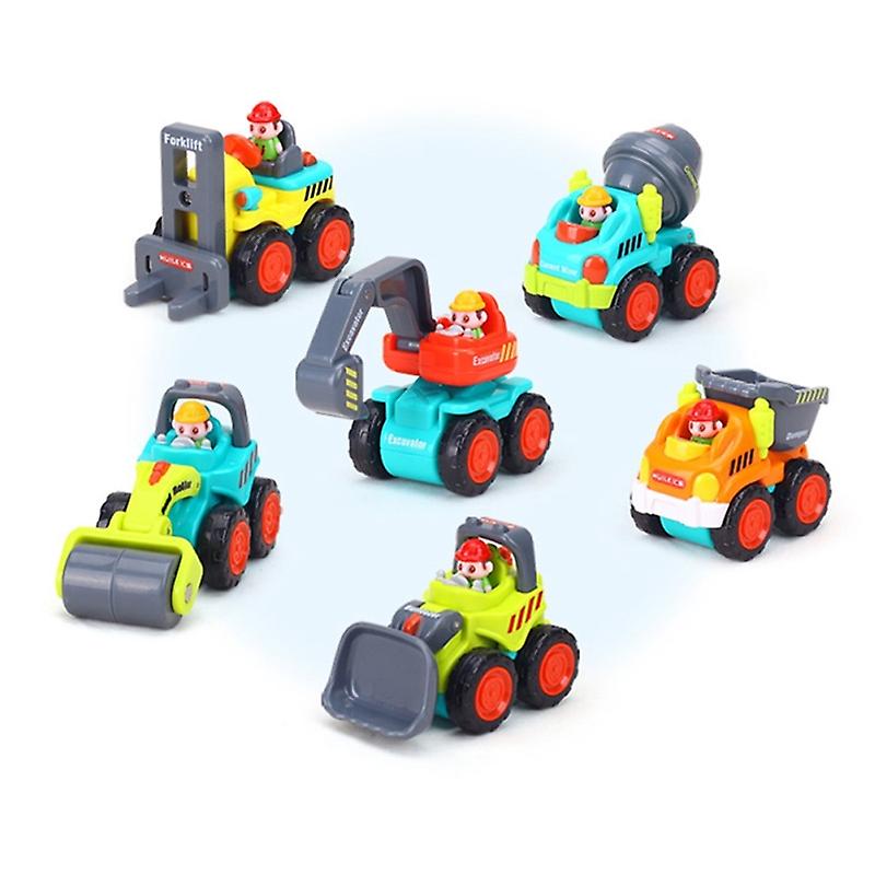 Venta Internacional - Juego De Coche De Juguete De Pvc Para Niños Pequeños, Bulldozer, Mezclador De Cemento, Volquete