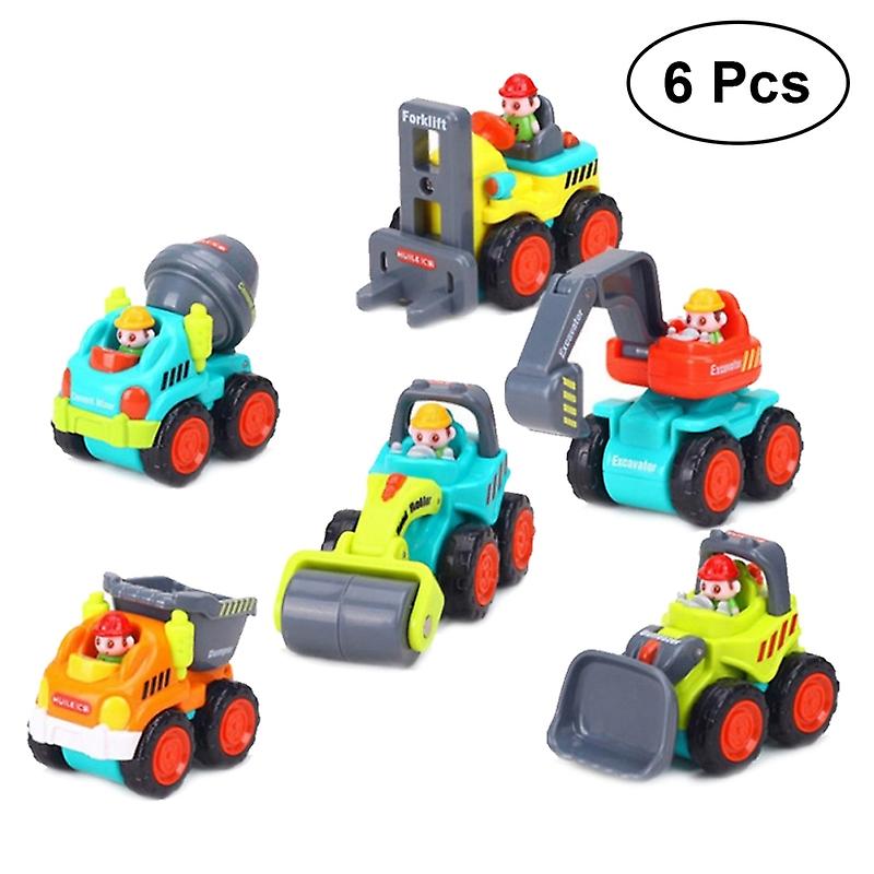 Foto 3 pulgar | Venta Internacional - Juego De Coche De Juguete De Pvc Para Niños Pequeños, Bulldozer, Mezclador De Cemento, Volquete