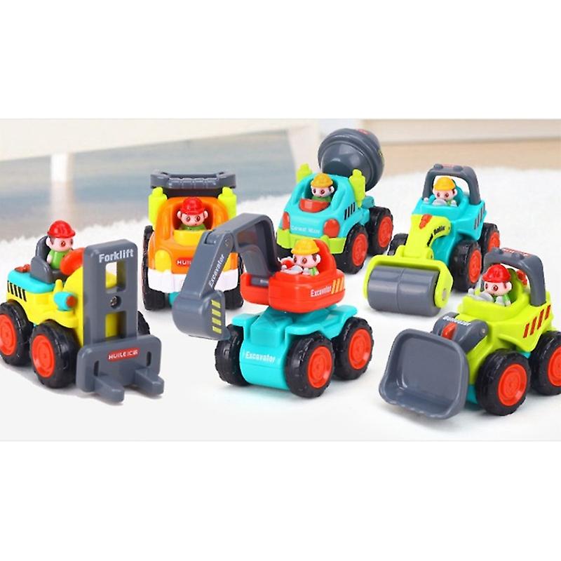 Foto 4 pulgar | Venta Internacional - Juego De Coche De Juguete De Pvc Para Niños Pequeños, Bulldozer, Mezclador De Cemento, Volquete