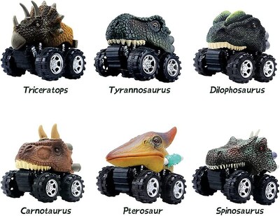 Foto 4 | Venta Internacional - Toy Cars Dinosaur Collection, Paquete De 6 Unidades Para Niños De 3,4 Años