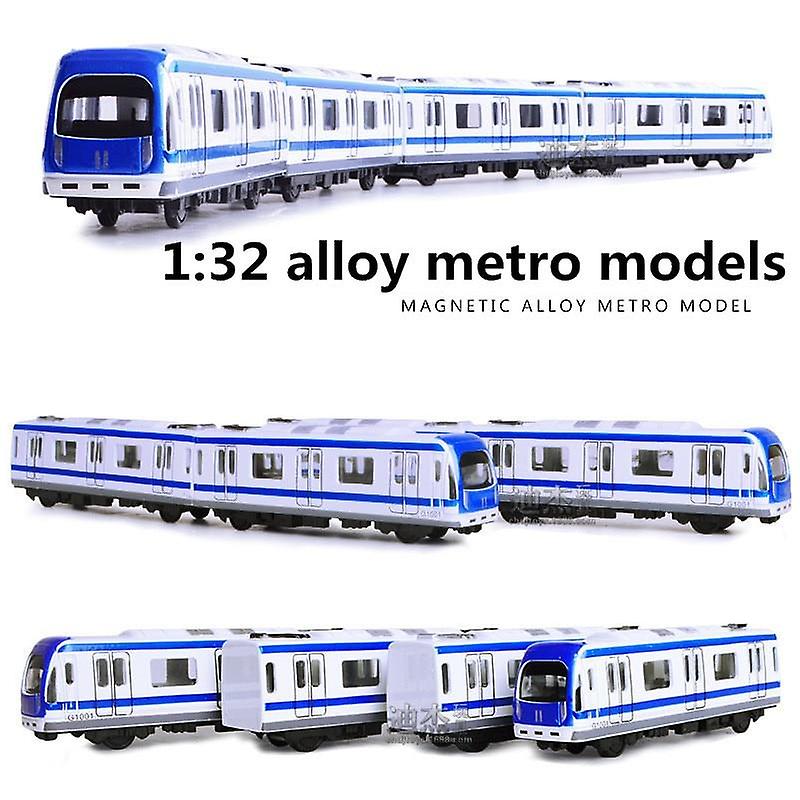 Foto 2 pulgar | Venta Internacional - Modelo De Tren Metro Magnético De Aleación A Escala 1:32 Con Cierre Retráctico