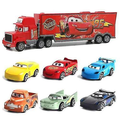 Foto 1 | Venta Internacional - Modelo De Vehículo De Juguete, Camión Y Coche, 7 Piezas, Con El Tema De Los Vengadores