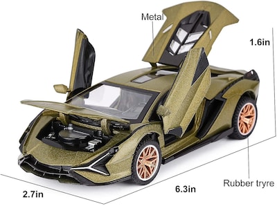 Foto 5 | Venta Internacional - Coche De Juguete De Metal Modelo Lamborghini Sian Fkp37 Con Luz Y Sonido