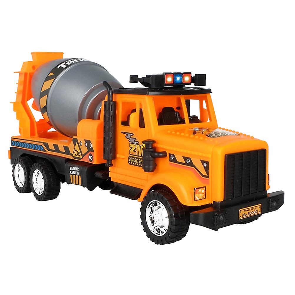 Venta Internacional - Camión Mezclador De Inercia De Simulación De Juguete Para Niños, Color Naranja