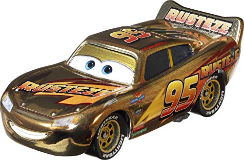 Foto 3 pulgar | Venta Internacional - Vehículo Fundido A Presión Disney Cars Golden Lightning Mcqueen 1:55