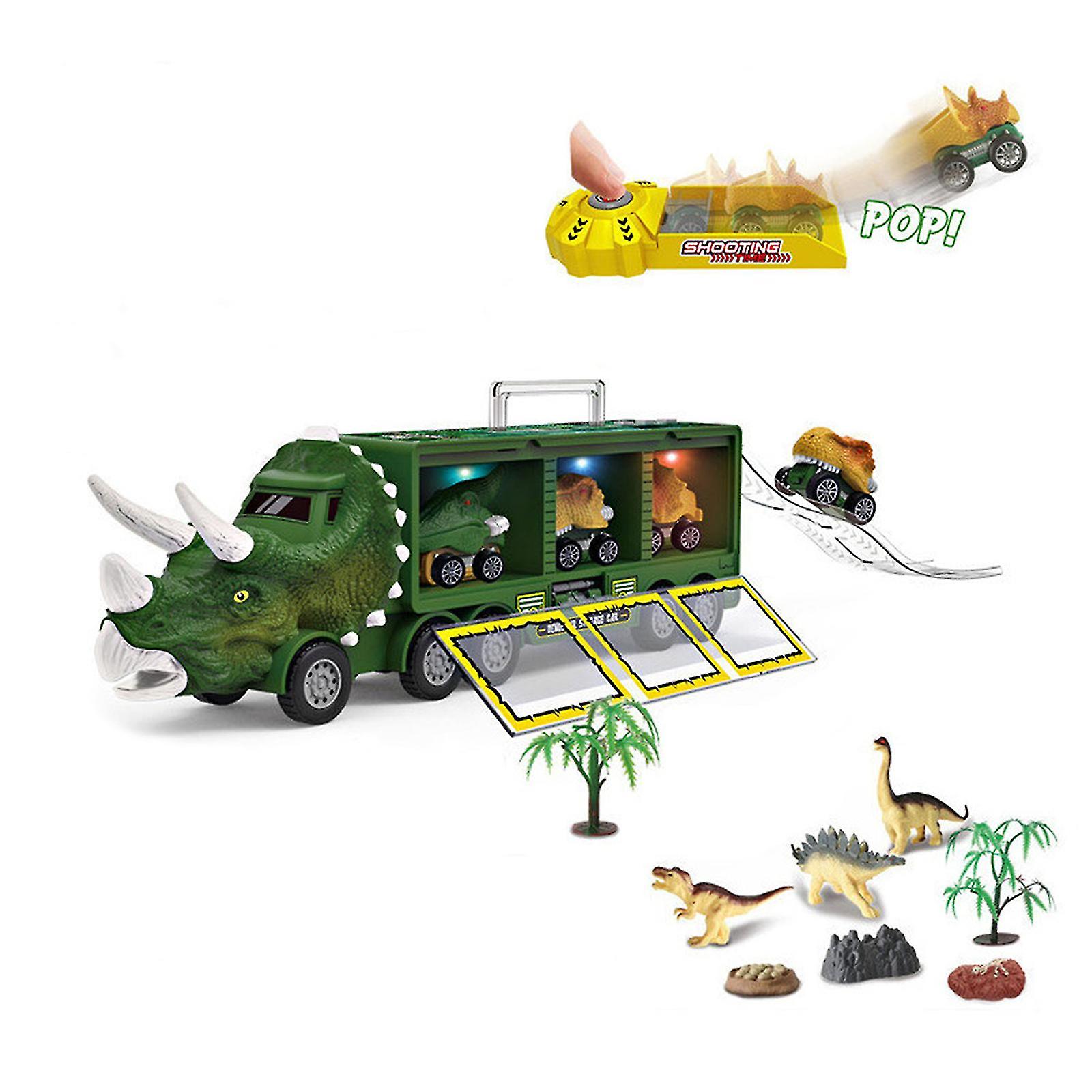 Foto 2 pulgar | Venta Internacional - Set De Camiones De Transporte Toy Dinosaur Con Juguetes De Dinosaurios Para Niños