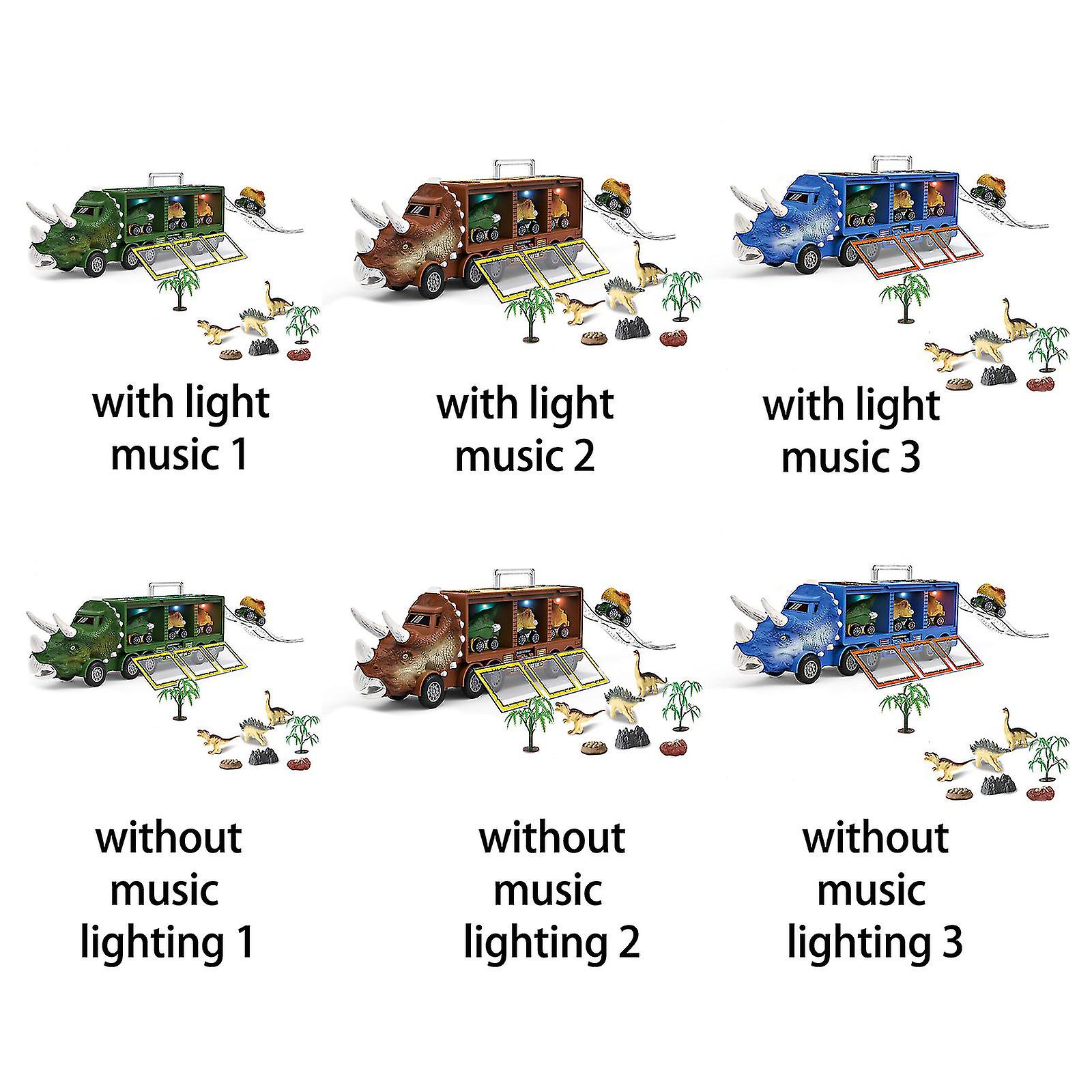 Foto 5 pulgar | Venta Internacional - Set De Camiones De Transporte Toy Dinosaur Con Juguetes De Dinosaurios Para Niños