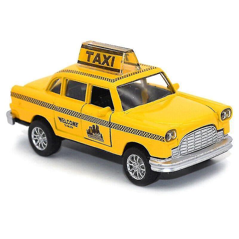 Foto 2 pulgar | Venta Internacional - Vehículo De Taxi Amarillo De Simulación De Coche De Juguete A Escala 1:36