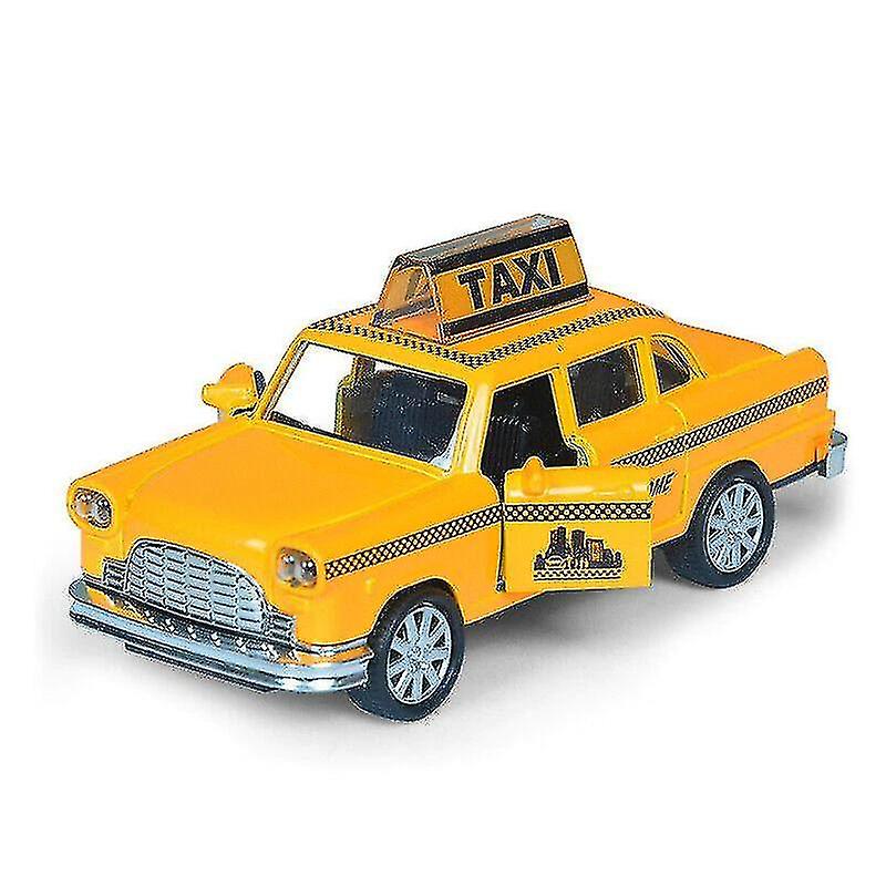 Foto 2 | Venta Internacional - Vehículo De Taxi Amarillo De Simulación De Coche De Juguete A Escala 1:36