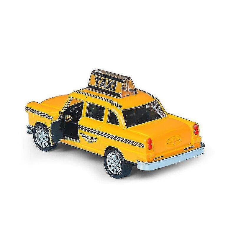 Foto 3 | Venta Internacional - Vehículo De Taxi Amarillo De Simulación De Coche De Juguete A Escala 1:36