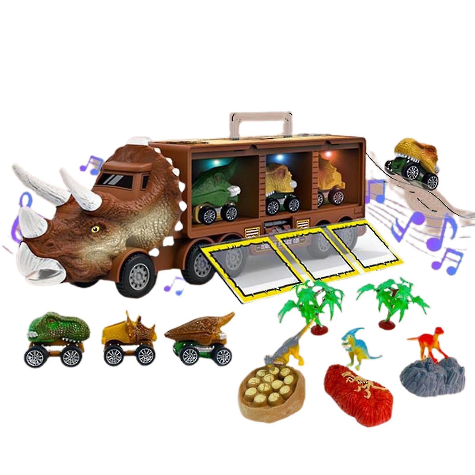 Venta Internacional - Coche De Juguete Para Transportar Dinosaurios Con Música Y Luces Para Niños