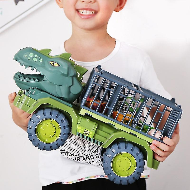 Foto 3 pulgar | Venta Internacional - Coche De Juguete Con Dinosaurios, Coche De Transporte Para Niños, Regalo De Navidad