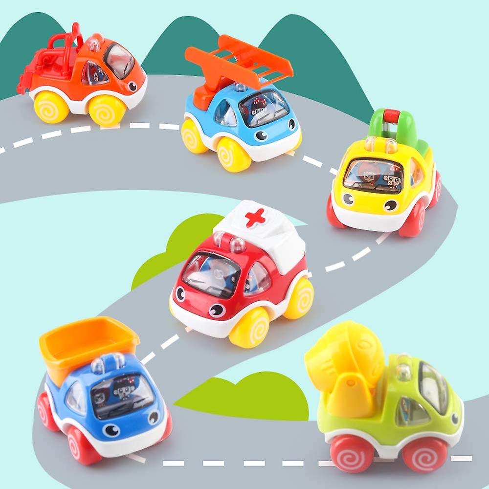 Foto 4 pulgar | Venta Internacional - Set De Coches De Juguete Para Niños Pequeños De 1 A 3 Años, Retráctil, 6 Vehículos