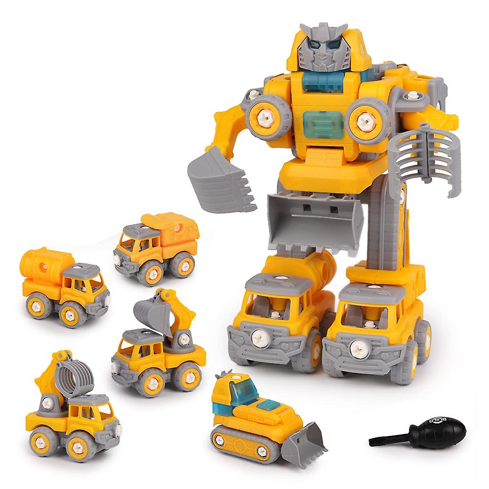 Venta Internacional - Set De Robots Para Vehículos De Construcción Para Niños Pequeños, 5 Piezas Transform $1,165