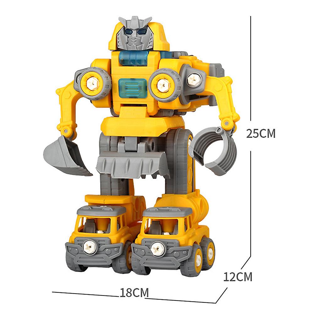 Foto 3 pulgar | Venta Internacional - Set De Robots Para Vehículos De Construcción Para Niños Pequeños, 5 Piezas Transform