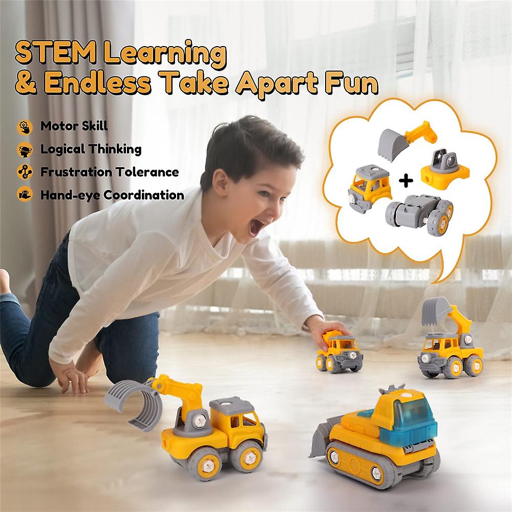 Foto 4 pulgar | Venta Internacional - Set De Robots Para Vehículos De Construcción Para Niños Pequeños, 5 Piezas Transform