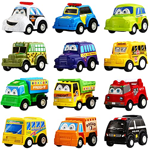 Venta Internacional - Toy Pull Back Car Funcorn Toys, Paquete De 12 Unidades, Varios Miniplásticos