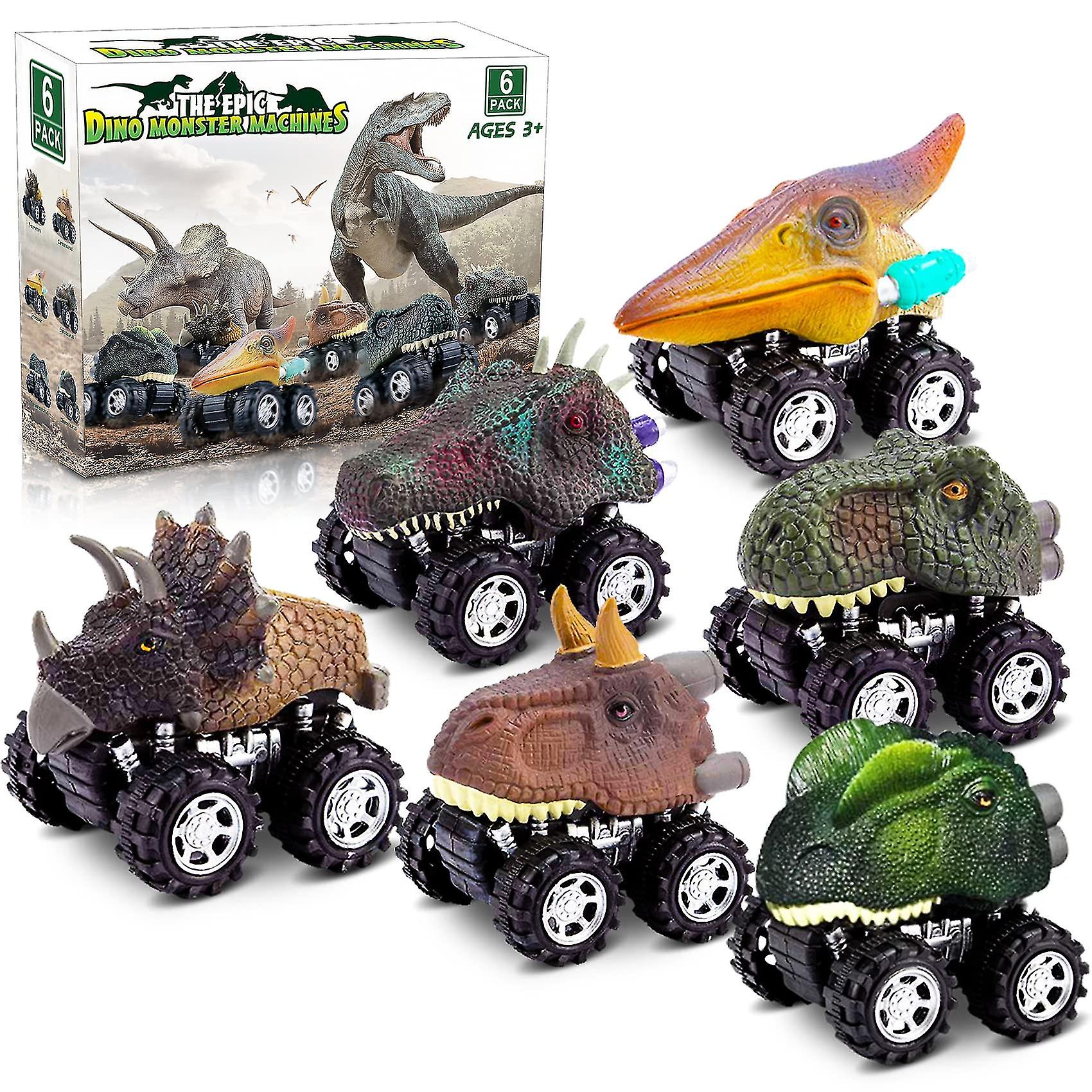 Venta Internacional Set De Juguetes Con Forma De Dinosaurio Para Ninos De 3 A 6 Anos Con Coches Retractiles Coppel