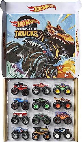 Foto 2 pulgar | Venta Internacional - Juego De 12 Camiones Monster Trucks De Toy Hot Wheels A Escala 1:64