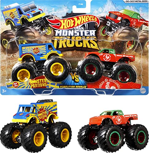 Foto 2 pulgar | Venta Internacional - Juego De 2 Unidades Toy Hot Wheels Monster Trucks Demolition Doubles